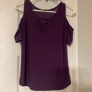 Women’s Purple Cold Shoulder Top (s)